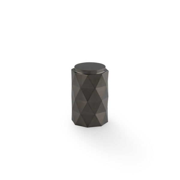 Alexander & Wilks Diamond Cut Cylinder Cabinet Knob - 30mm - Dark Bronze PVD