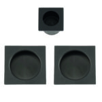 Alexander & Wilks Sliding Door Pull Kit Square Dark Bronze PVD