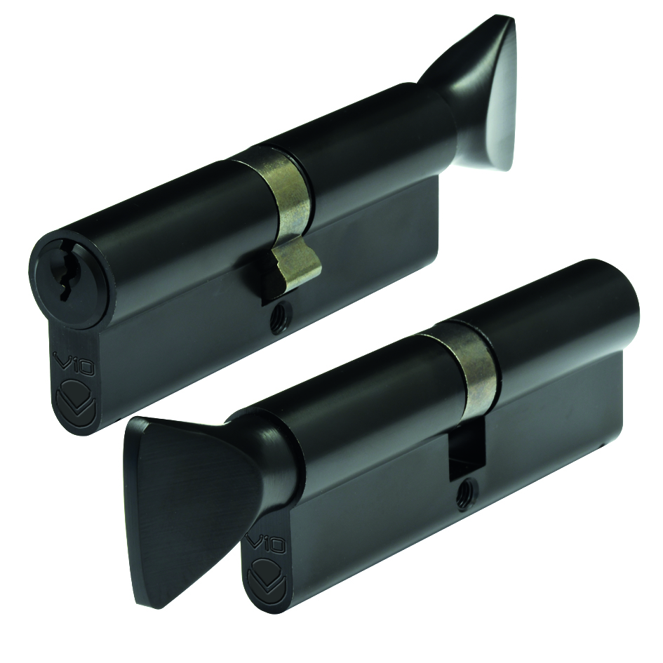 v10_cylturn_blk Zoo Hardware V10 Euro Cylinder & Turn - 70mm (35/35) - Matt Black - Image 1