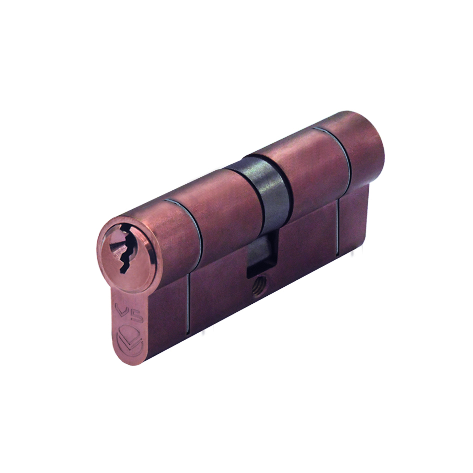 v5_double_bz Zoo Hardware V5 Euro Double Cylinder - 70mm (35/35) - Brass - Image 1