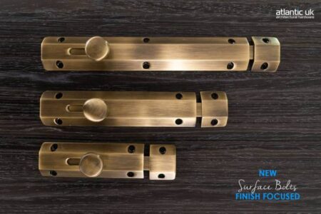 Atlantic Solid Brass Surface Door Bolt 4" - Antique Brass - Image 3