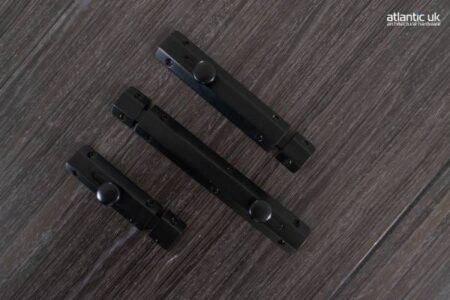 Atlantic Solid Brass Surface Door Bolt 4" - Matt Black - Image 3
