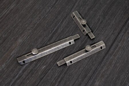 Atlantic Solid Brass Surface Door Bolt 4" - Distressed Silver - Image 3