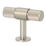 Carlisle Brass Knurled Cabinet T-Bar Knob - Satin Nickel