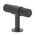 Carlisle Brass Knurled Cabinet T-Bar Knob - Matt Black