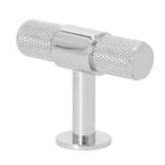 Carlisle Brass Knurled Cabinet T-Bar Knob - Polished Chrome