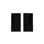 Atlantic AGB Wave Flush Pocket Door Handle Set - Matt Black