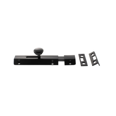 Atlantic Solid Brass Surface Door Bolt 4" - Matt Black - Image 2