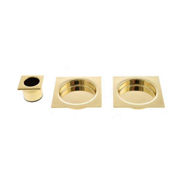 Atlantic AGB Sliding Door Flush Pull Square - Polished Brass