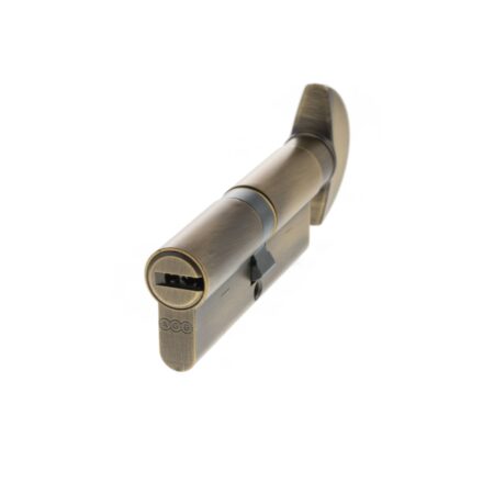 Atlantic AGB Euro Profile 15 Pin Cylinder Key to Turn 40-40mm (80mm) - Matt Antique Brass