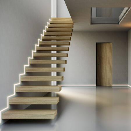 Ermetika Absolute Rush Flush Aluminium Skirting Board with LED - Image 2