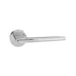 Atlantic Forme Boston Lever Door Handle on Minimal Round Rose - Polished Chrome