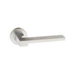 Atlantic Forme Ginevra Lever Door Handle on Minimal Round Rose - Satin Chrome