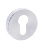 Atlantic CleanTouch Anti-Bac Euro Escutcheons on Minimal Round Rose - Satin Chrome