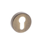 Atlantic Forme Euro Escutcheons on Minimal Round Rose - Yester Bronze