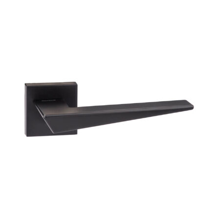 Atlantic Forme Naxos Lever Door Handle on Minimal Square Rose - Matt Black