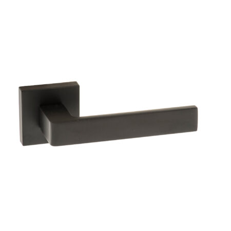 Atlantic Forme Asti Lever Door Handle on Minimal Square Rose - Matt Black