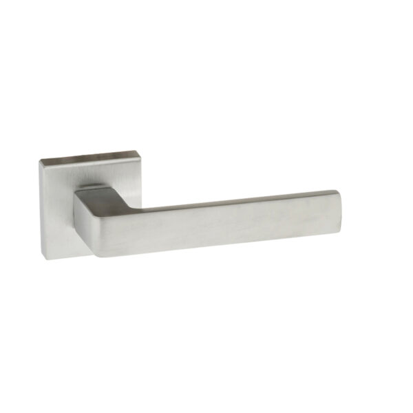 Atlantic Forme Asti Lever Door Handle on Minimal Square Rose - Satin Chrome