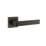 Atlantic Forme Asti Lever Door Handle on Minimal Square Rose - Urban Dark Bronze