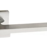 Atlantic Forme Ginevra Lever Door Handle on Minimal Square Rose - Satin Chrome