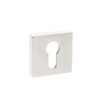 Atlantic Forme Euro Escutcheons on Minimal Square Rose - Polished Nickel