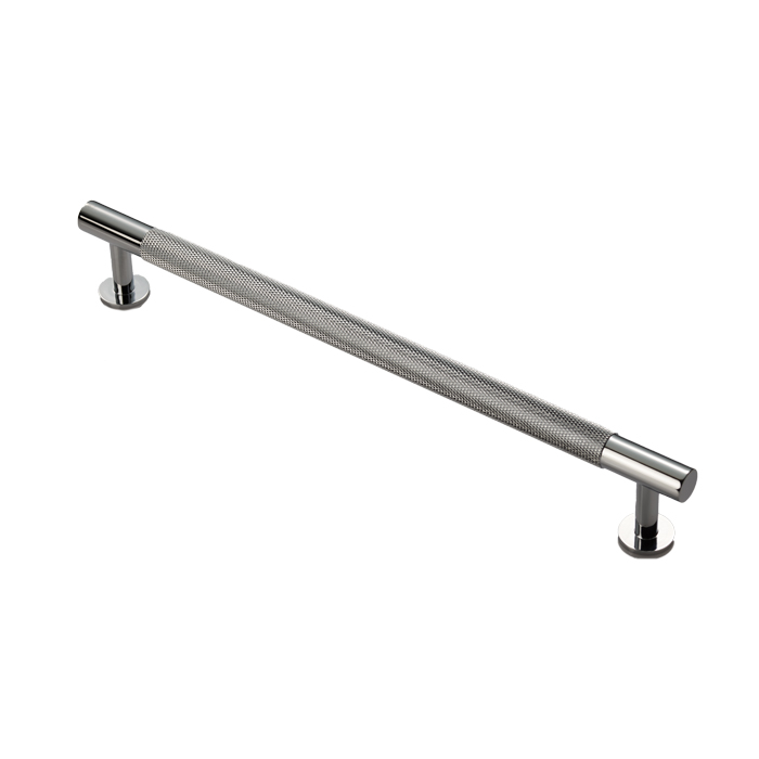 FTD700ECP.jpg Carlisle Brass Knurled Cabinet Pull Handle 224mm C/C - Polished Chrome - Image 1