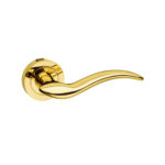 Atlantic Mediterranean Barcelona Lever Door Handle on Round Rose - Polished Brass