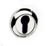 Atlantic Mediterranean Euro Escutcheons on Round "C" Rose - Polished Chrome