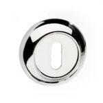 Atlantic Mediterranean Key Escutcheons on Round "C" Rose - Polished Chrome