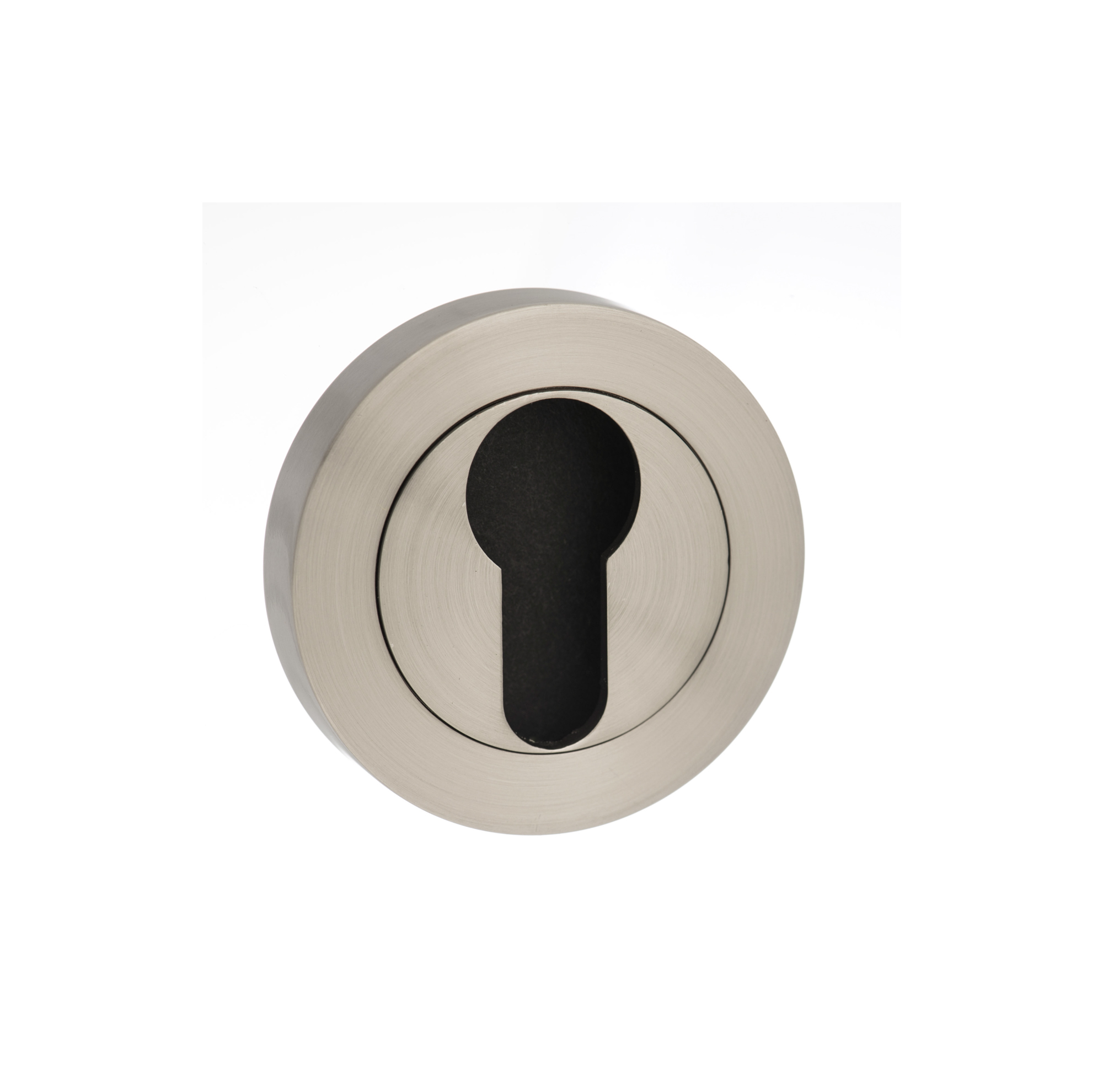 MESCESN.jpg Atlantic Mediterranean Euro Escutcheons on Round Rose - Satin Nickel - Image 1