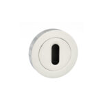 Atlantic Mediterranean Key Escutcheons on Round Rose - Polished Chrome