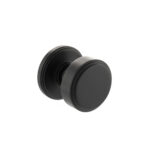 Atlantic Millhouse Brass Boulton Solid Brass Stepped Mortice Door Knob on Concealed Fix Rose - Matt Black