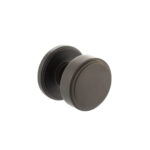 Atlantic Millhouse Brass Boulton Solid Brass Stepped Mortice Door Knob on Concealed Fix Rose - Urban Dark Bronze