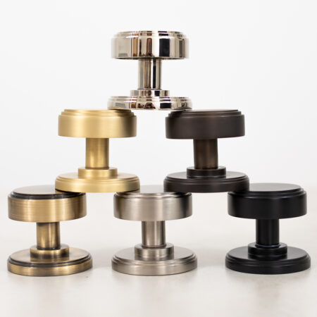 Atlantic Millhouse Brass Boulton Solid Brass Stepped Mortice Door Knob on Concealed Fix Rose - Antique Brass - Image 2