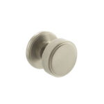 Atlantic Millhouse Brass Harrison Solid Brass Knurled Mortice Door Knob on Concealed Fix Rose - Satin Nickel