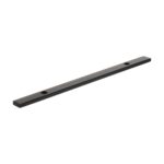 Atlantic Millhouse Brass Long Narrow Cabinet Handle Backplate 128mm - Matt Black