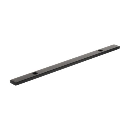 Atlantic Millhouse Brass Long Narrow Cabinet Handle Backplate 128mm - Matt Black