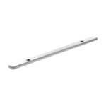Atlantic Millhouse Brass Long Narrow Cabinet Handle Backplate 128mm - Polished Chrome