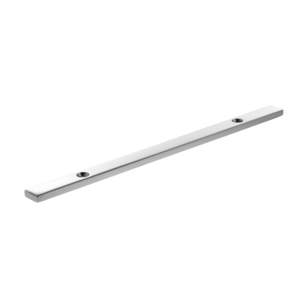 Atlantic Millhouse Brass Long Narrow Cabinet Handle Backplate 128mm - Polished Chrome