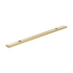 Atlantic Millhouse Brass Long Narrow Cabinet Handle Backplate 128mm - Satin Brass