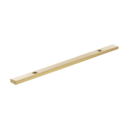 Atlantic Millhouse Brass Long Narrow Cabinet Handle Backplate 128mm - Satin Brass