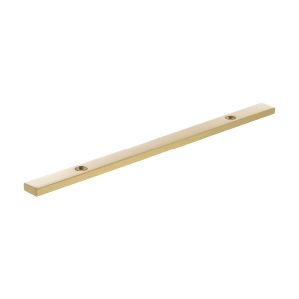 Atlantic Millhouse Brass Long Narrow Cabinet Handle Backplate 128mm - Satin Brass