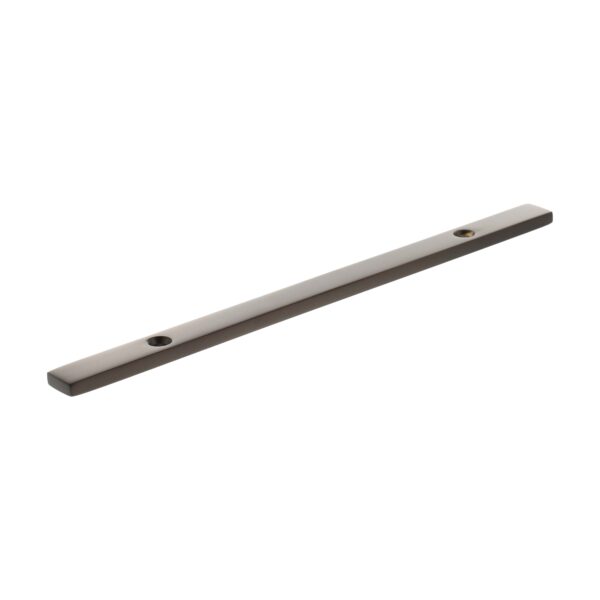 Atlantic Millhouse Brass Long Narrow Cabinet Handle Backplate 128mm - Urban Dark Bronze