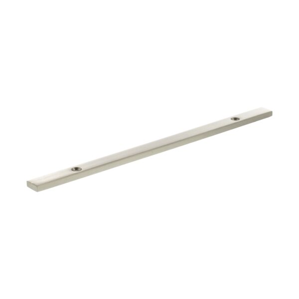 Atlantic Millhouse Brass Long Narrow Cabinet Handle Backplate 160mm - Satin Nickel