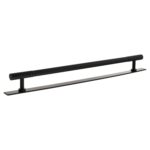 Atlantic Millhouse Brass Chrysler Diamond T-Bar Cabinet Pull Handle on Backplate 320mm - Matt Black