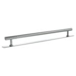 Atlantic Millhouse Brass Chrysler Diamond T-Bar Cabinet Pull Handle on Backplate 320mm - Polished Chrome