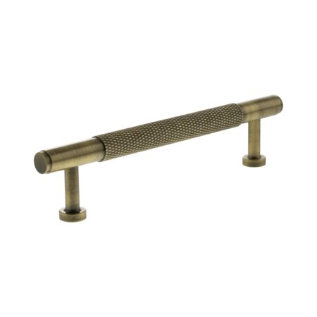 Atlantic Millhouse Brass Eiffel Knurled T-Bar Cabinet Pull Handle 128mm - Antique Brass