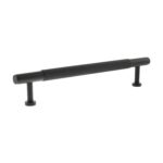 Atlantic Millhouse Brass Eiffel Knurled T-Bar Cabinet Pull Handle 160mm - Matt Black
