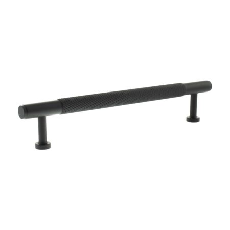 Atlantic Millhouse Brass Eiffel Knurled T-Bar Cabinet Pull Handle 160mm - Matt Black