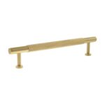 Atlantic Millhouse Brass Eiffel Knurled T-Bar Cabinet Pull Handle 160mm - Satin Brass